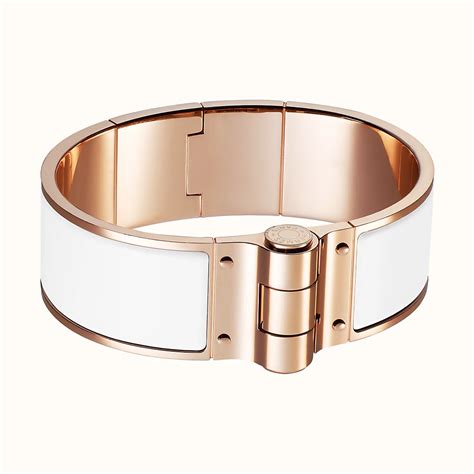 hermes hinged enamel bracelet.